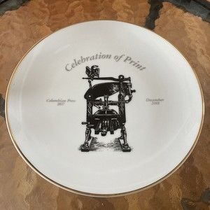 Celebration of Print Plate 22 kt Gift 7.5”